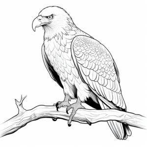 Majestic Bald Eagle Coloring Pages 2
