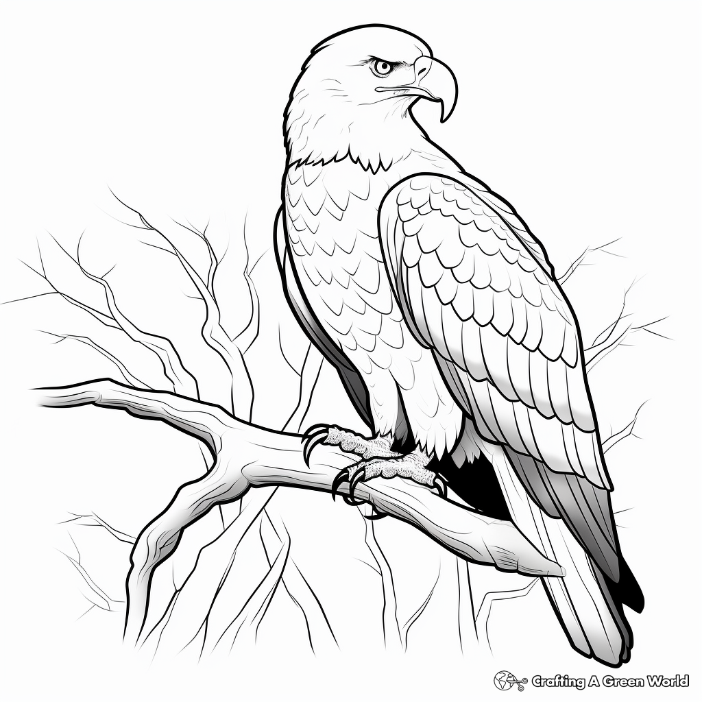 Majestic Bald Eagle Coloring Pages 3