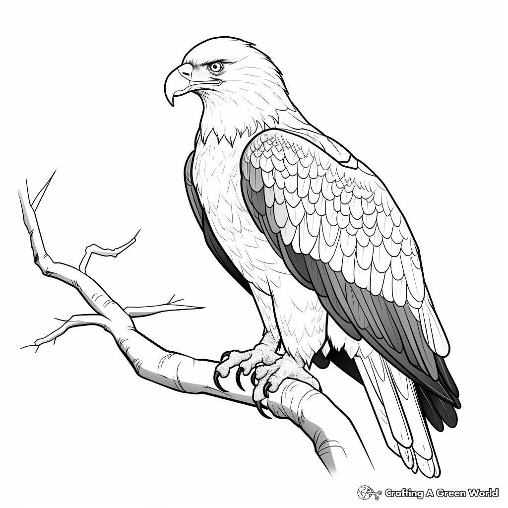 Majestic Bald Eagle Coloring Pages 4