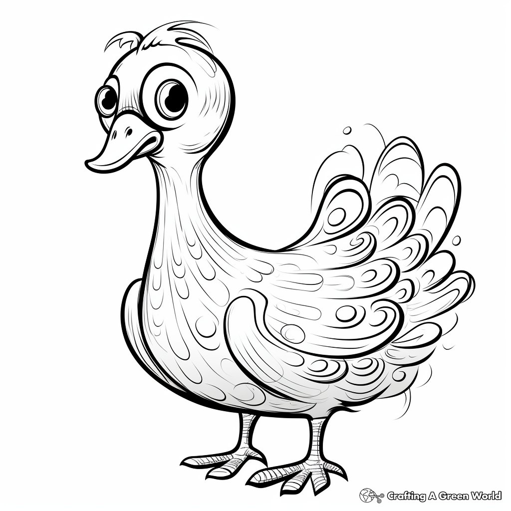 Majestic Dodo Bird Coloring Pages 1