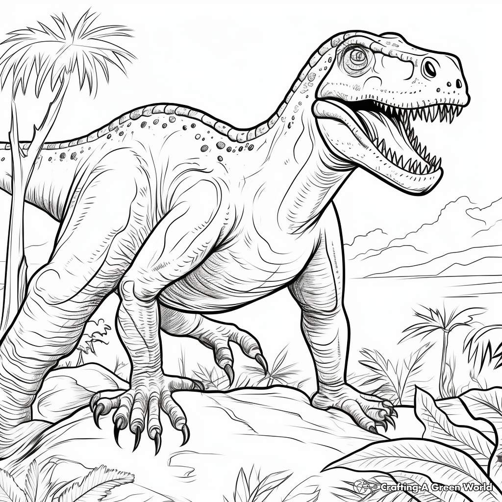 Majestic Giganotosaurus Coloring Pages for All Ages 2