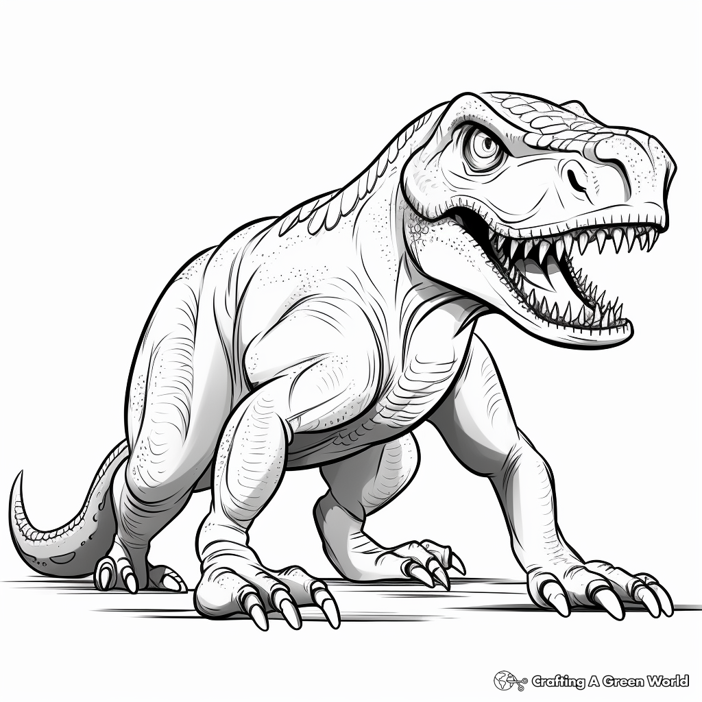 Majestic Giganotosaurus Coloring Pages for All Ages 4