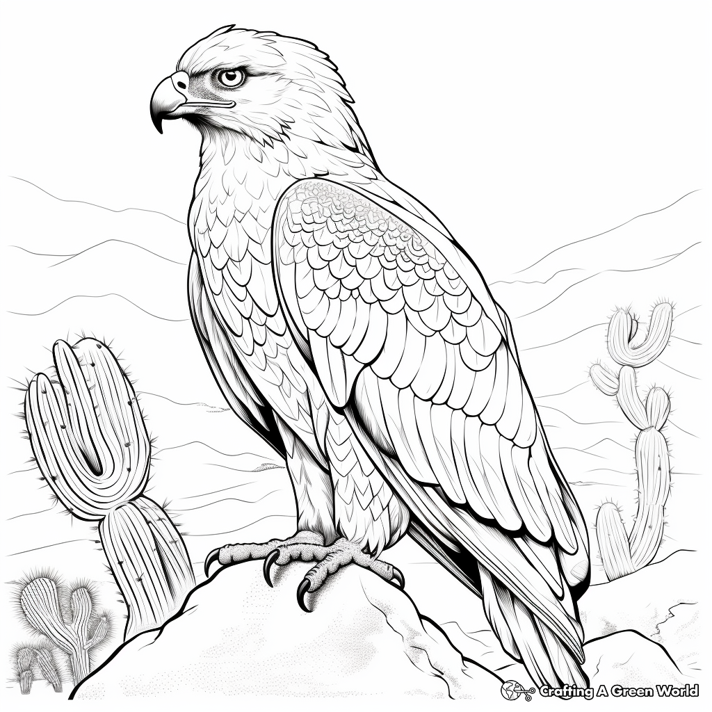 Majestic Golden Eagle Coloring Pages 1