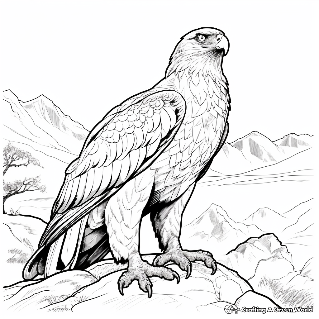 Majestic Golden Eagle Coloring Pages 2