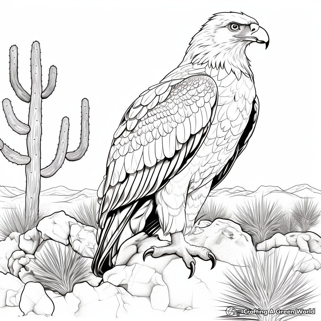 Majestic Golden Eagle Coloring Pages 3