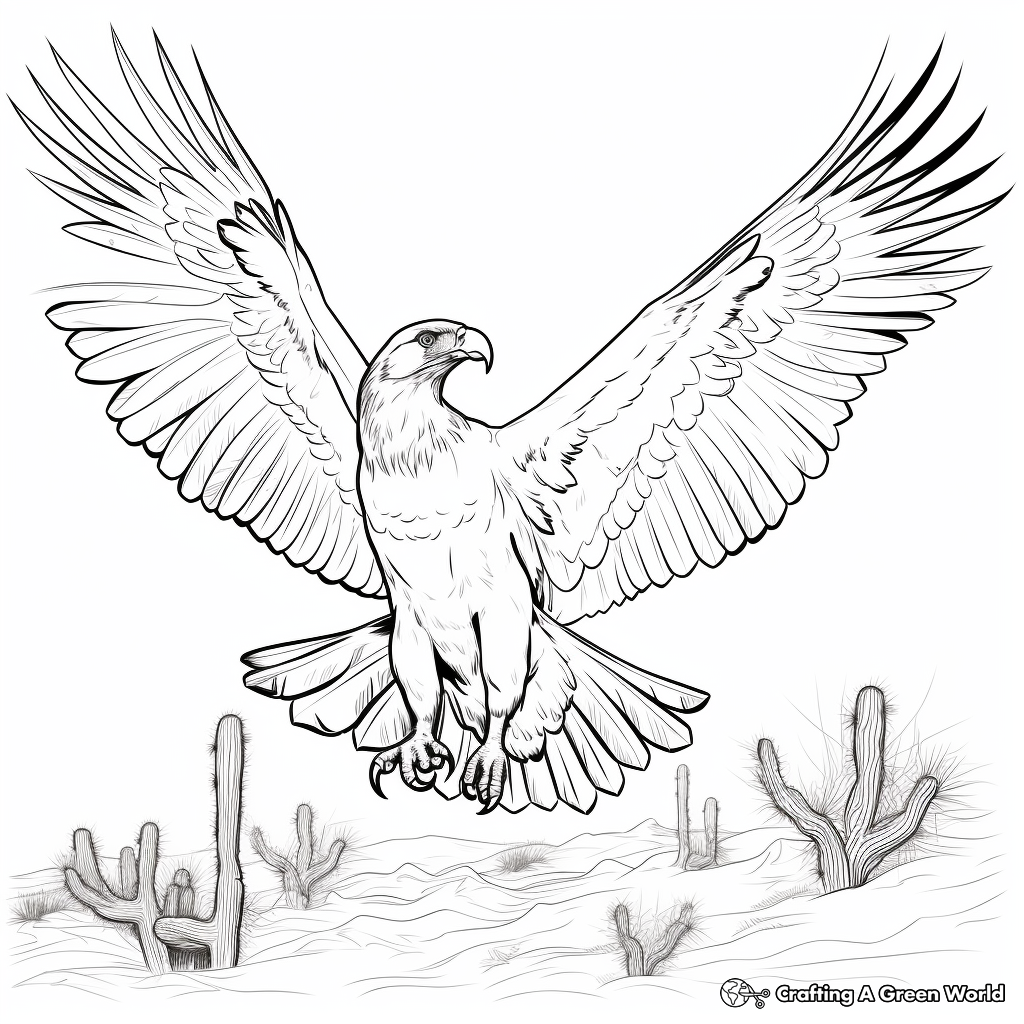 Majestic Golden Eagle Coloring Pages 4