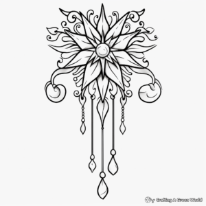 Majestic Icicle Ornament Coloring Pages 2