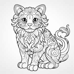 Majestic Lion Cat Coloring Pages 3