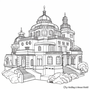 Majestic Palace Coloring Pages 1