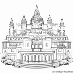 Majestic Palace Coloring Pages 2