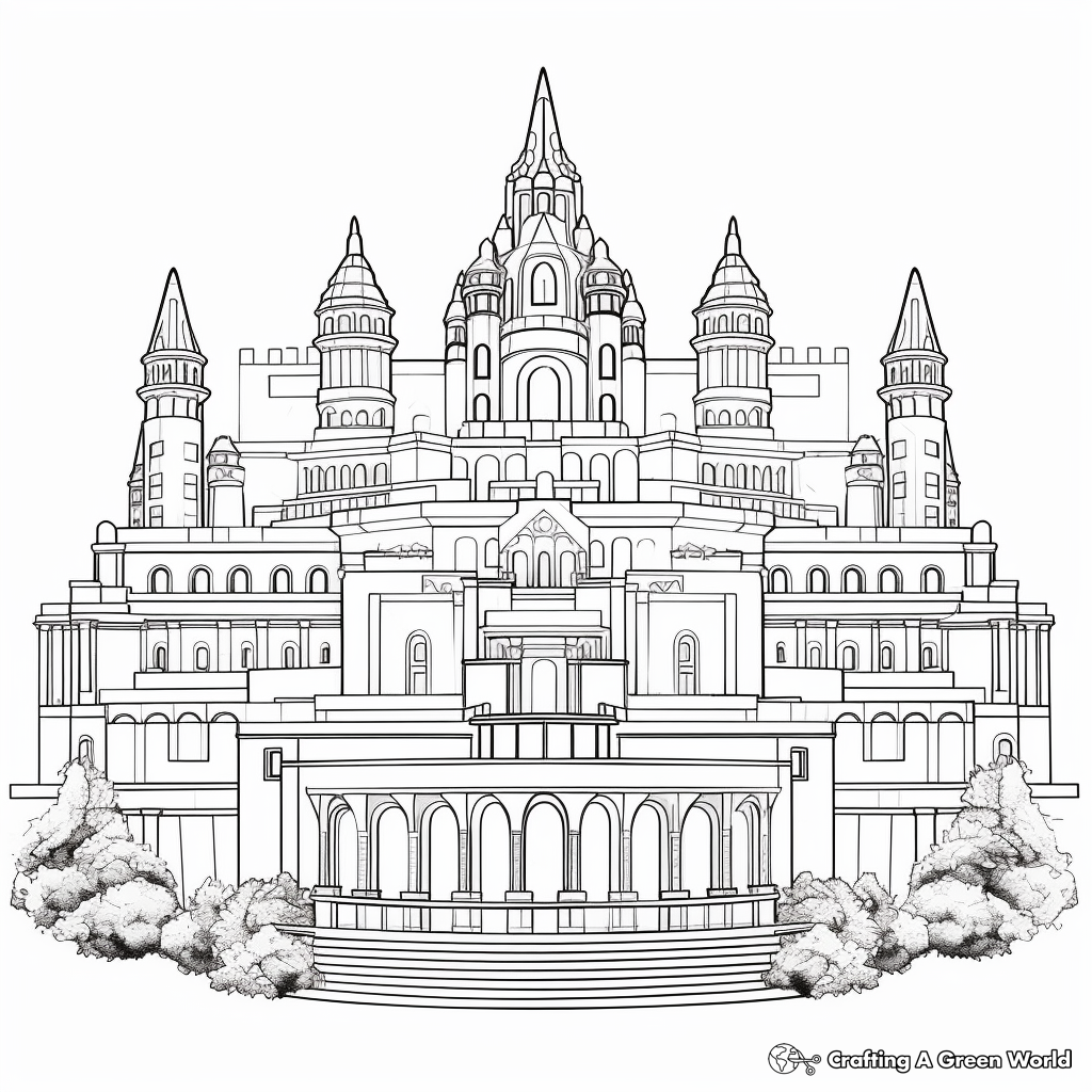 Majestic Palace Coloring Pages 2