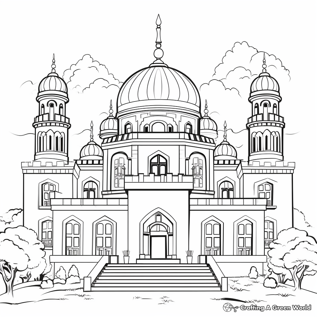 Majestic Palace Coloring Pages 3