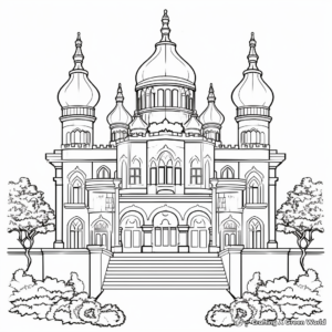 Majestic Palace Coloring Pages 4