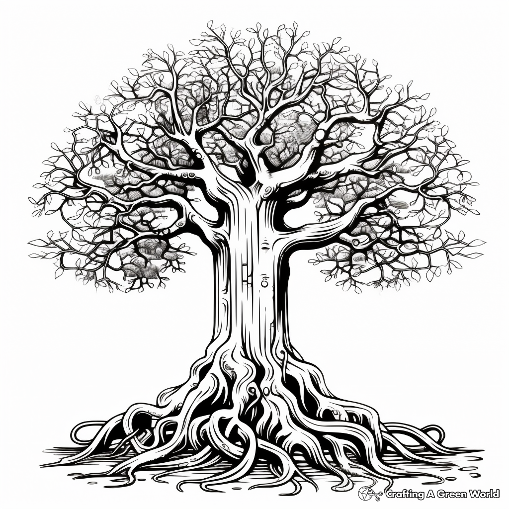 Majestic Redwood Tree Coloring Pages 2