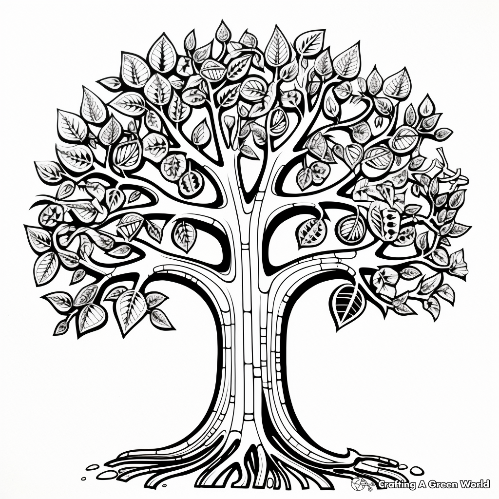 Majestic Redwood Tree Coloring Pages 3