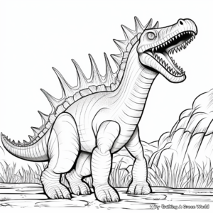 Majestic Spinosaurus Coloring Pages 2