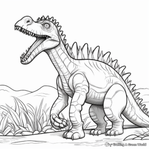 Majestic Spinosaurus Coloring Pages 3