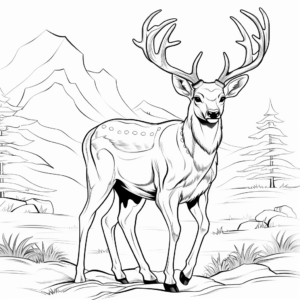 Majestic Stag Coloring Pages 2