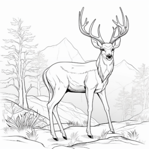 Majestic Stag Coloring Pages 3