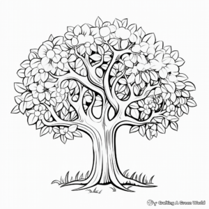 Majestic Tree Coloring Pages for Artists 1