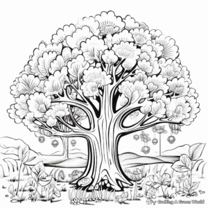 Majestic Tree Coloring Pages for Artists 4