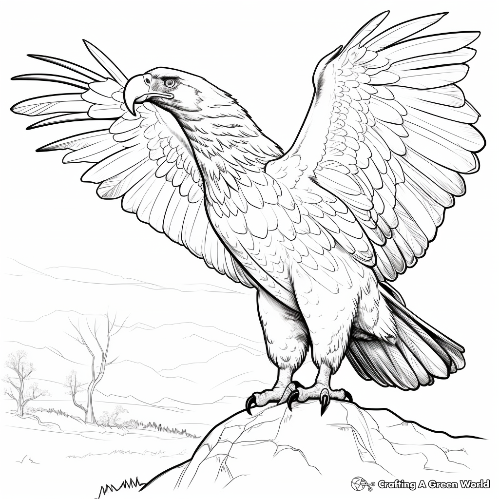 Majestic Wedge-Tailed Eagle Coloring Pages 3