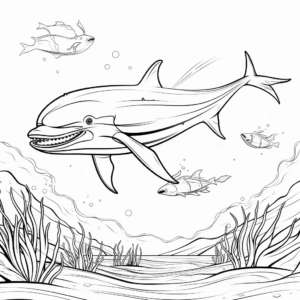 Majestic Whale Coloring Pages 1