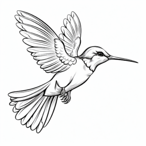 Male and Female Hummingbird Coloring Pages 1