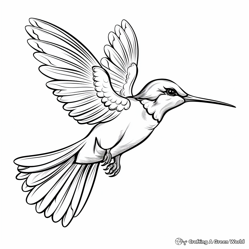 Male and Female Hummingbird Coloring Pages 1