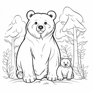 Mama Bear's Day Off Coloring Pages 1