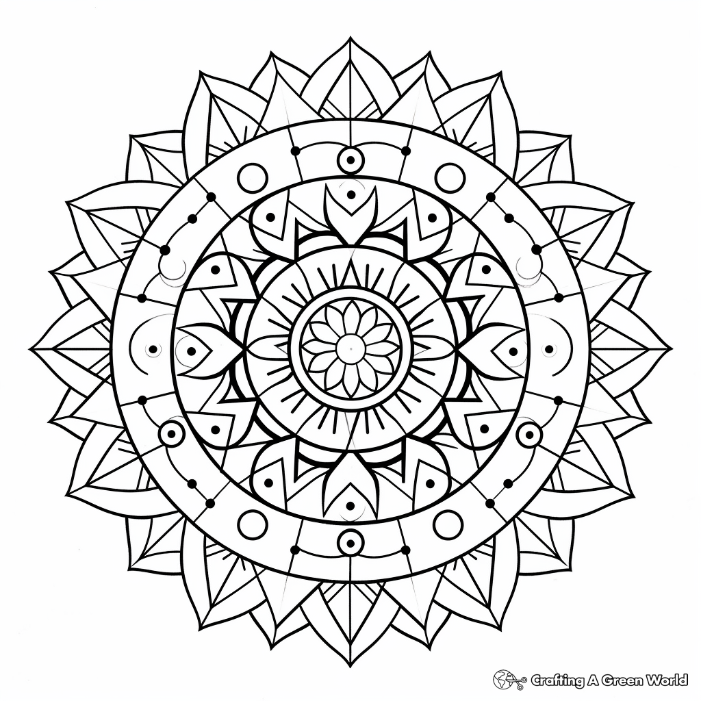 Mandala Coloring Pages for Mindfulness Practice 4