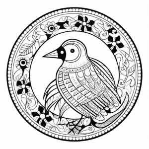 Mandala Styled Toucan Coloring Pages for Relaxation 2
