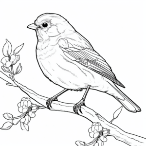 Marais Oriole Coloring Pages for Bird Enthusiasts 1