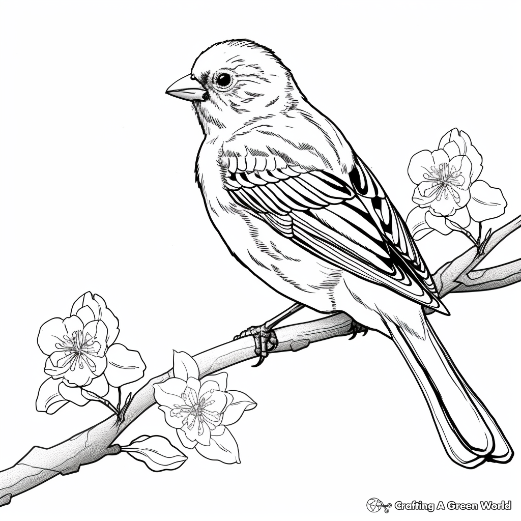 Marais Oriole Coloring Pages for Bird Enthusiasts 4