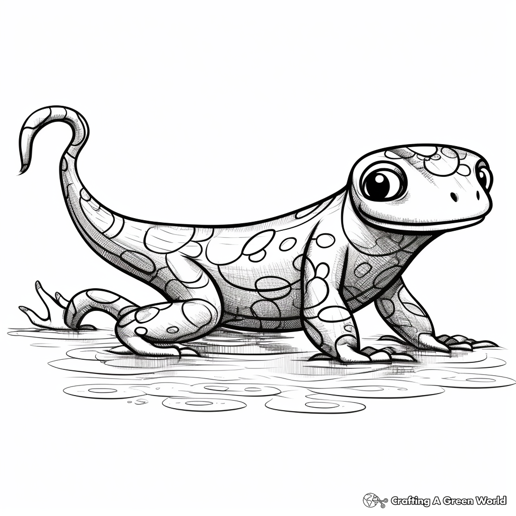 Marbled Salamander Coloring Pages for Kids 1