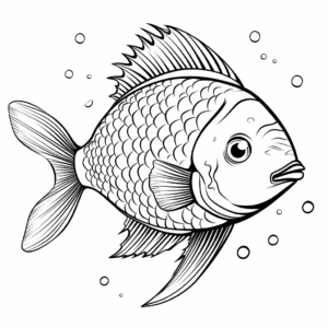 Marbled Sunfish Coloring Pages for Kids 1