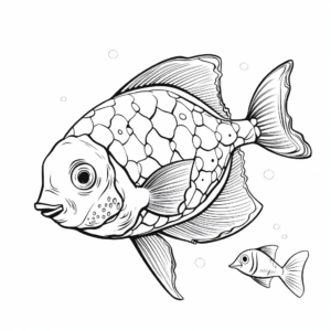 Marbled Sunfish Coloring Pages for Kids 3