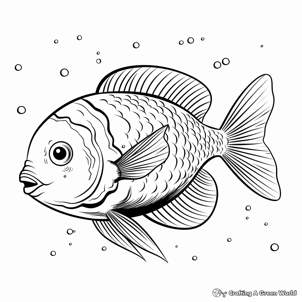 Marbled Sunfish Coloring Pages for Kids 4