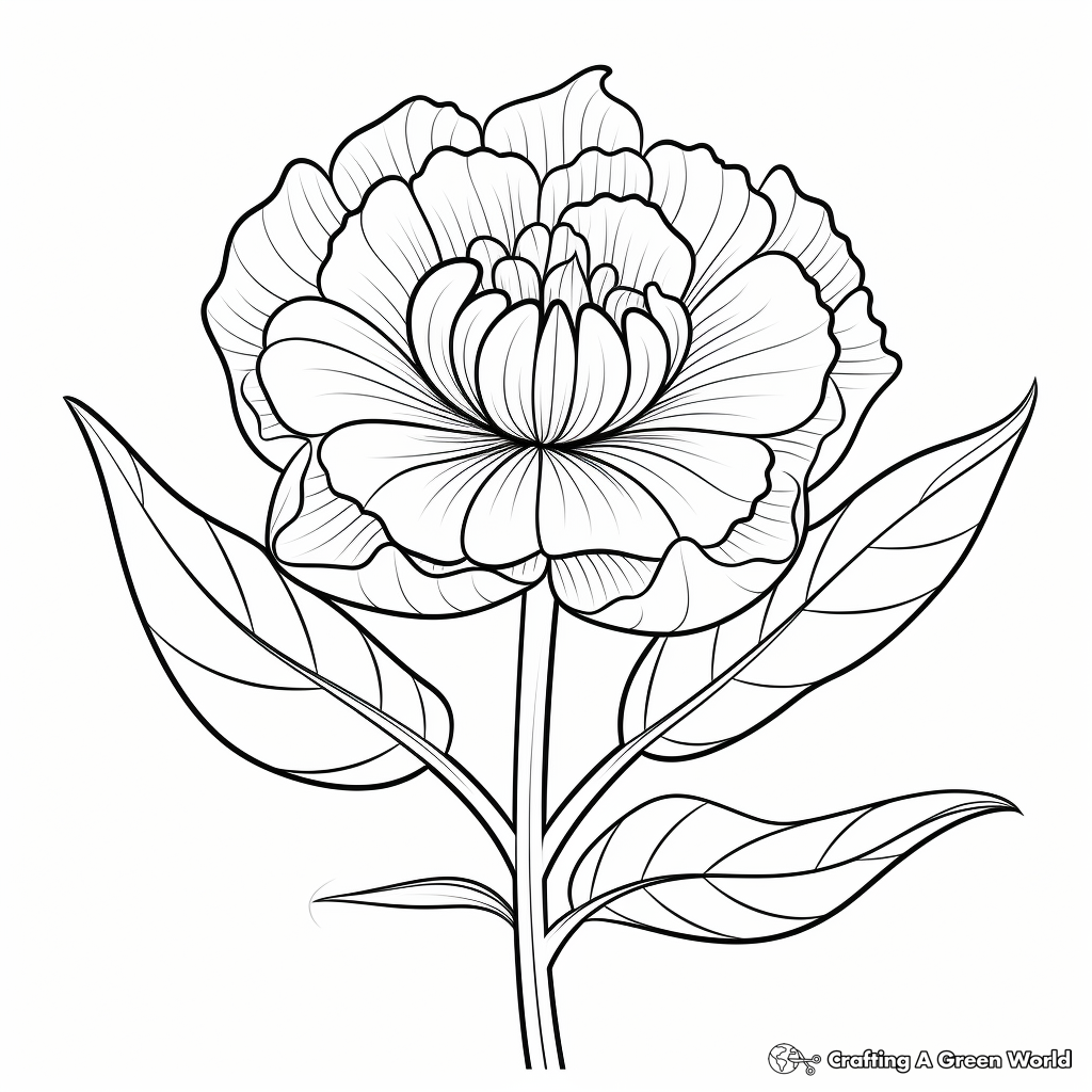 Marigold Flower Coloring Pages: Experience Autumn Hues 4