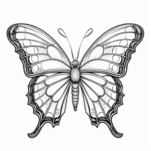 Marine Blue Butterfly Coloring Pages: Nature's Exquisite Beauty 2