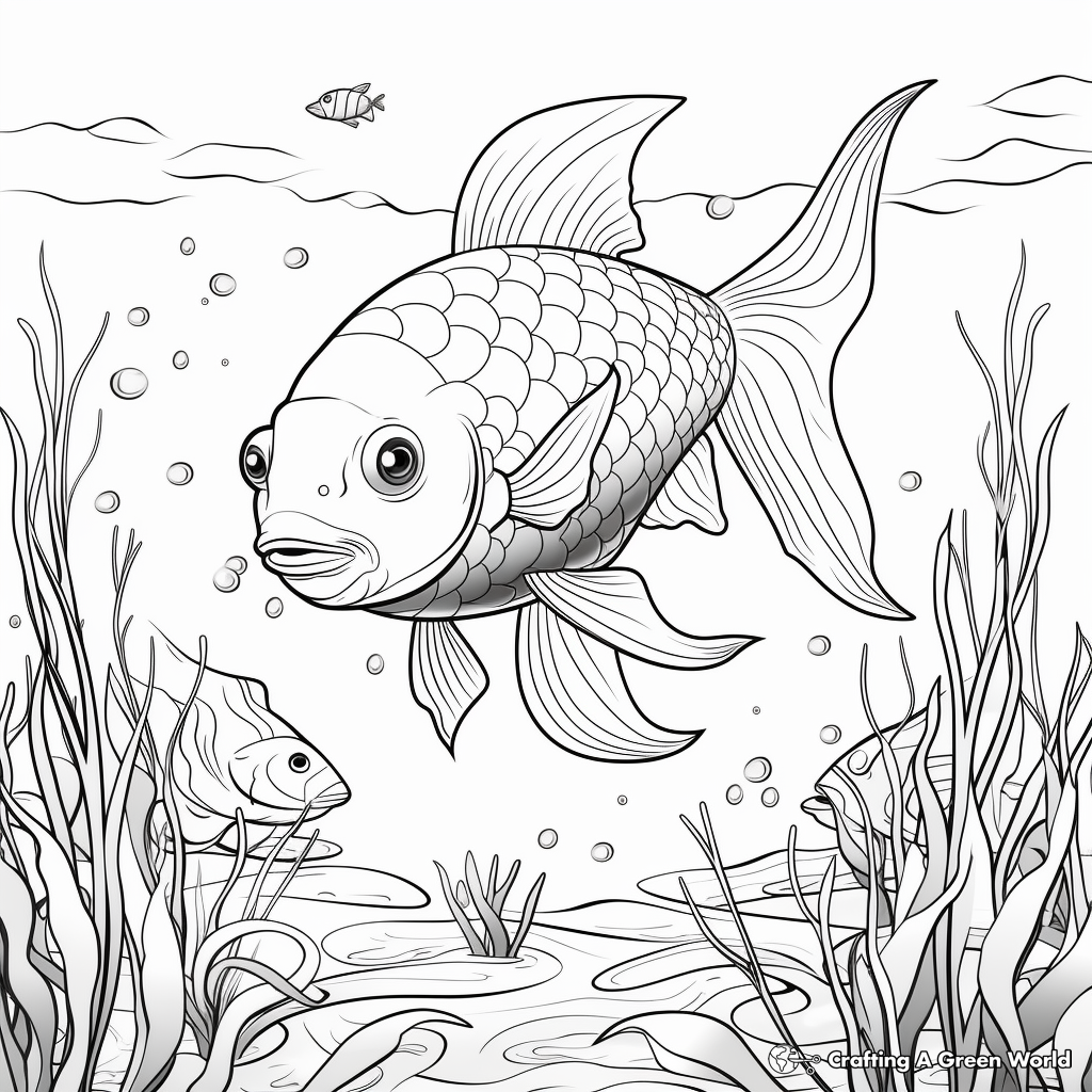 Marine Life in the Ocean Coloring Pages 1