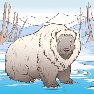 Marsh-Dwelling Musk Ox Coloring Pages 1