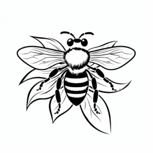 Mason Bee and Lily Coloring Pages for Children 2
