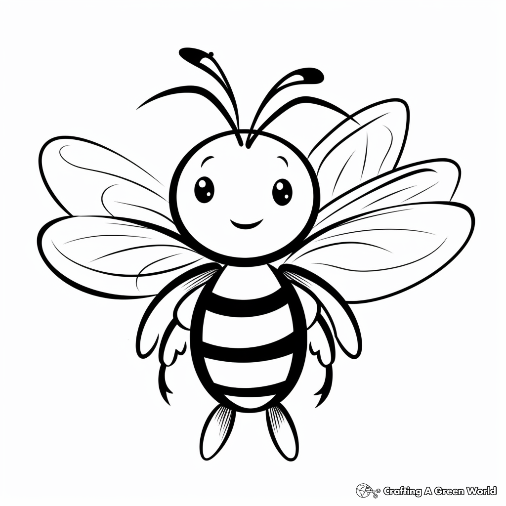 Mason Bee and Lily Coloring Pages for Children 4