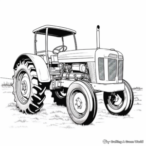 Massey Ferguson Tractor Coloring Activity Pages 1