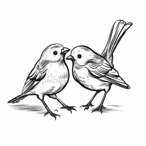 Mating Dance Oriole Coloring Page 3