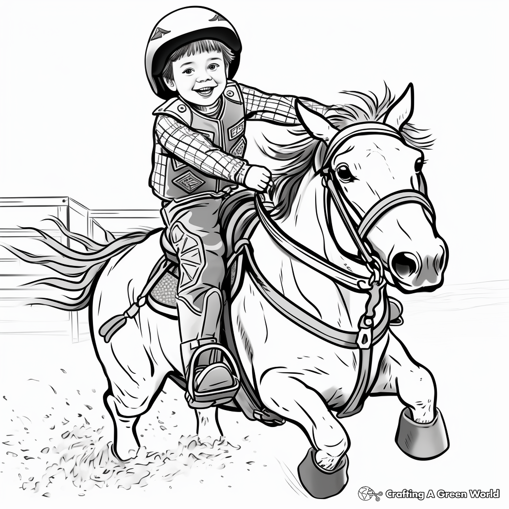 Mechanical Bull Riding Coloring Pages 1
