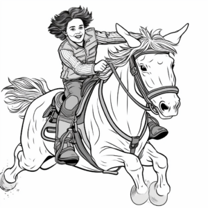 Mechanical Bull Riding Coloring Pages 2