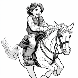 Mechanical Bull Riding Coloring Pages 4