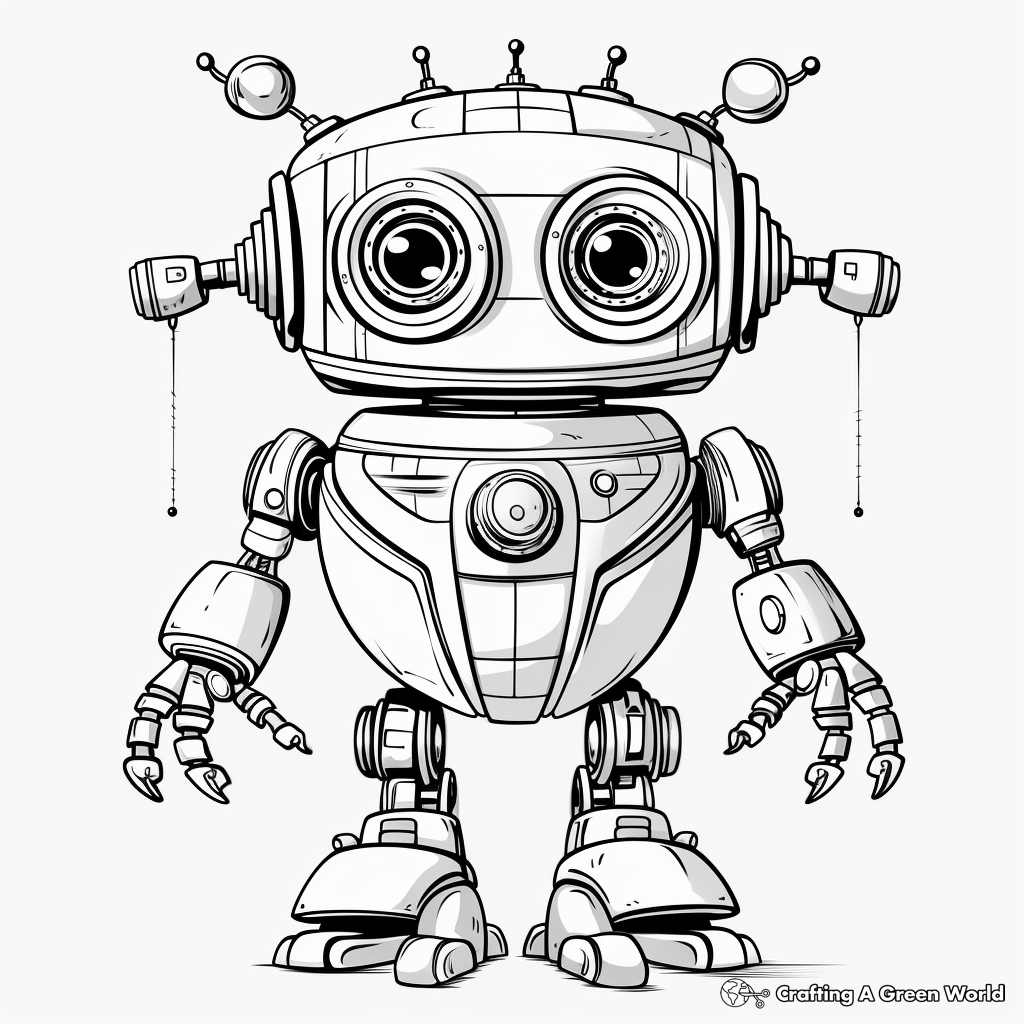 Mechanical Robot Designs Coloring Pages 3